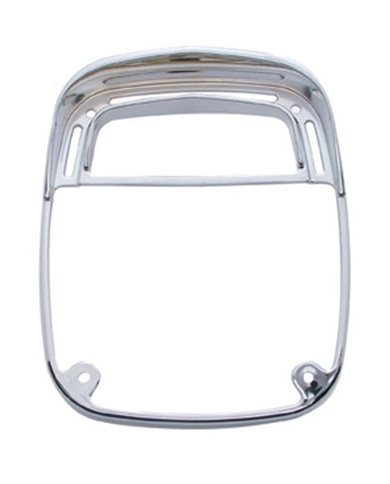 (CARD) CHROME PLASTIC UNIVERSAL COMBINATION TAIL LIGHT BEZEL