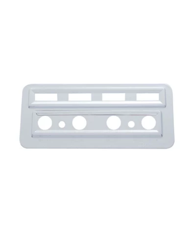 (CARD) CHROME PLASTIC KENWORTH 4 SWITCH/INDICATOR TRIM (CARD) CHROME PLASTIC KENWORTH 4 SWITCH/INDICATOR TRIM