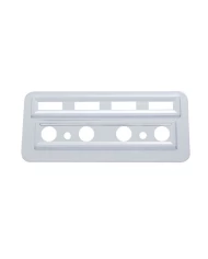 (CARD) CHROME PLASTIC KENWORTH 4 SWITCH/INDICATOR TRIM