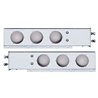 UP31615-2.5" Bolt Pattern Chrome Spring Loaded Light Bar With 6X 4" Light Cutouts (Pair)