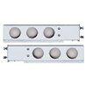 UP31616-3-3/4" Bolt Pattern Chrome Spring Loaded Light Bar With 6X 4" Light Cutouts (Pair)