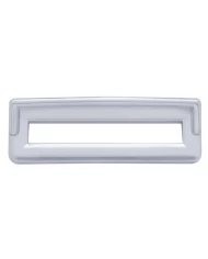 (6/CARD) CHROME PLASTIC FREIGHTLINER INDICATOR LABEL COVER W/ VISOR