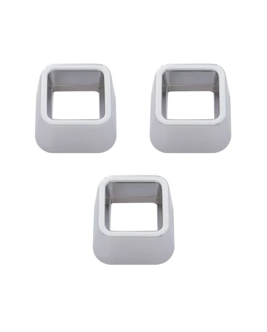 (3/CARD) CHROME PLASTIC KENWORTH TURN INDICATOR TRIM (3/CARD) CHROME PLASTIC KENWORTH TURN INDICATOR TRIM