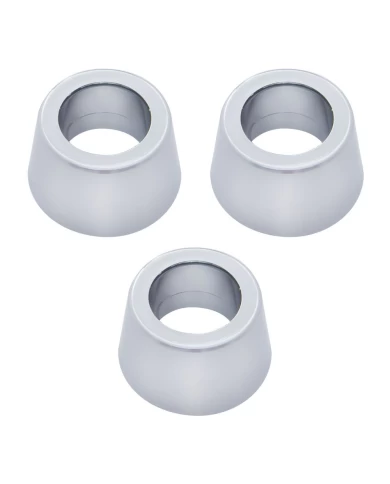 (3/CARD) CHROME PLASTIC ROUND TURN SIGNAL COVER (3/CARD) CHROME PLASTIC ROUND TURN SIGNAL COVER