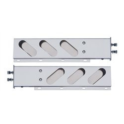 UP31620-2.5" Bolt Pattern Chrome Spring Loaded Light Bar With 6X Oval Light Cutouts (Pair)