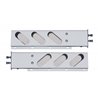 UP31620-2.5" Bolt Pattern Chrome Spring Loaded Light Bar With 6X Oval Light Cutouts (Pair)