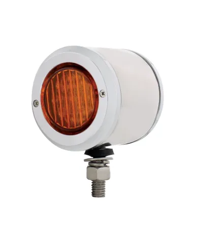 UP31800-SS 2" Double Face Light With 9 LED 2" Lights & Bezels - Amber & Red LED/Amber & Red Lens