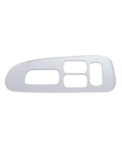 (CARD) CHROME PLASTIC 2006+ PETERBILT WINDOW SWITCH TRIM - DRIVER SIDE W/ 4 OPENINGS (CARD) CHROME PLASTIC 2006+ PETERBILT WINDOW SWITCH TRIM - DRIVER SIDE W/ 4 OPENINGS