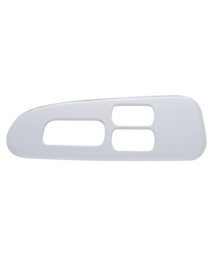(CARD) CHROME PLASTIC 2006+ PETERBILT WINDOW SWITCH TRIM - DRIVER SIDE W/ 3 OPENING (CARD) CHROME PLASTIC 2006+ PETERBILT WINDOW SWITCH TRIM - DRIVER SIDE W/ 3 OPENING