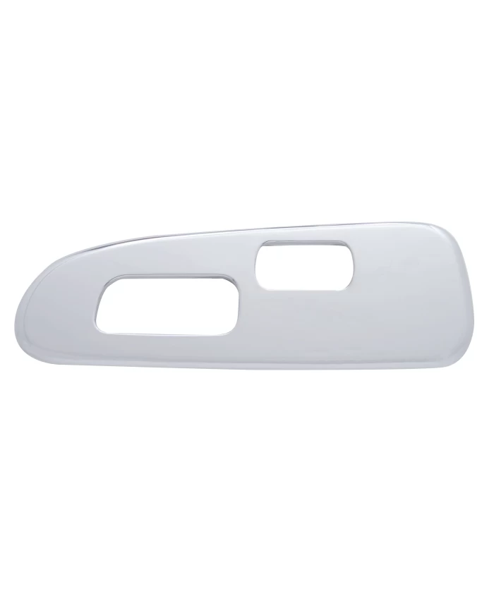 (CARD) CHROME PLASTIC 2006+ PETERBILT WINDOW SWITCH TRIM - DRIVER SIDE W/ 2 OPENING