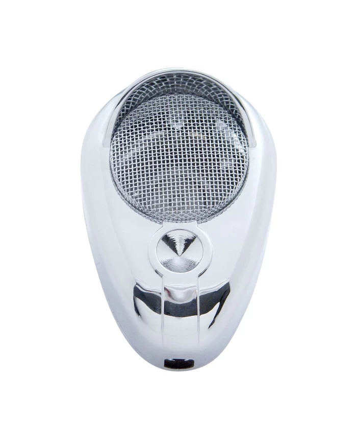 (BULK) CHROME PLASTIC SIGNATURE C.B. MICROPHONE COVER - INDENTED