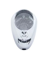 (BULK) CHROME PLASTIC SIGNATURE C.B. MICROPHONE COVER - INDENTED