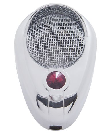 (CARD) CHROME PLASTIC SIGNATURE C.B. MICROPHONE COVER W/ DIAMOND - PURPLE (CARD) CHROME PLASTIC SIGNATURE C.B. MICROPHONE COVER W/ DIAMOND - PURPLE