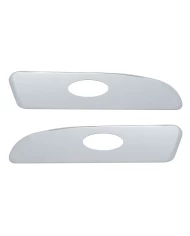 (2/CARD) CHROME PLASTIC 2006+ PETERBILT INTERIOR DOOR EMBLEM PANEL TRIM (2/CARD) CHROME PLASTIC 2006+ PETERBILT INTERIOR DOOR EMBLEM PANEL TRIM