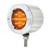 UP31814-Stainless 2.5" Double Face Light With LED Lights & Bezels - Amber & Red LED/Amber & Red Lens