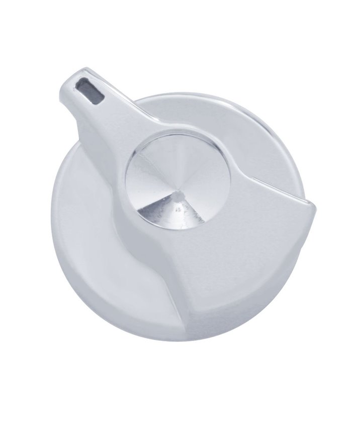 (CARD) CHROME PLASTIC PETERBILT TIMER KNOB - INDENTED