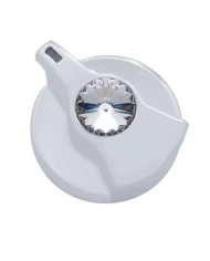 (CARD) CHROME PLASTIC PETERBILT TIMER KNOB W/ DIAMOND - CLEAR