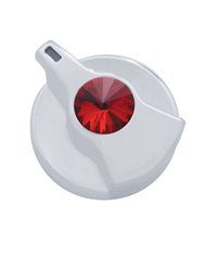 (CARD) CHROME PLASTIC PETERBILT TIMER KNOB W/ DIAMOND - RED (CARD) CHROME PLASTIC PETERBILT TIMER KNOB W/ DIAMOND - RED