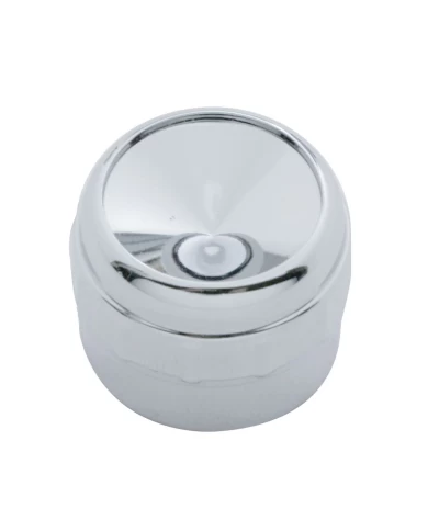 (CARD) CHROME PLASTIC DELPHI RADIO KNOB - INDENTED (CARD) CHROME PLASTIC DELPHI RADIO KNOB - INDENTED