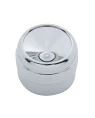 (CARD) CHROME PLASTIC DELPHI RADIO KNOB - INDENTED (CARD) CHROME PLASTIC DELPHI RADIO KNOB - INDENTED