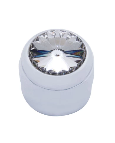 (CARD) CHROME PLASTIC DELPHI RADIO KNOB W/ DIAMOND - CLEAR (CARD) CHROME PLASTIC DELPHI RADIO KNOB W/ DIAMOND - CLEAR