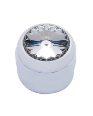 (CARD) CHROME PLASTIC DELPHI RADIO KNOB W/ DIAMOND - CLEAR (CARD) CHROME PLASTIC DELPHI RADIO KNOB W/ DIAMOND - CLEAR