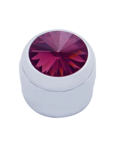 (CARD) CHROME PLASTIC DELPHI RADIO KNOB W/ DIAMOND - PURPLE (CARD) CHROME PLASTIC DELPHI RADIO KNOB W/ DIAMOND - PURPLE
