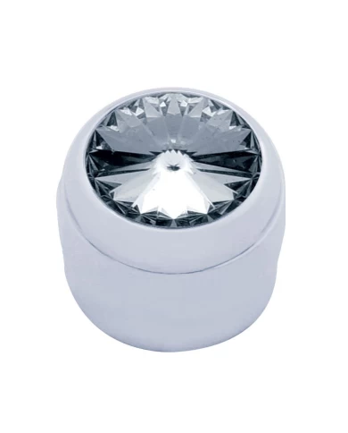 (CARD) CHROME PLASTIC DELPHI RADIO KNOB W/ DIAMOND - SMOKE (CARD) CHROME PLASTIC DELPHI RADIO KNOB W/ DIAMOND - SMOKE