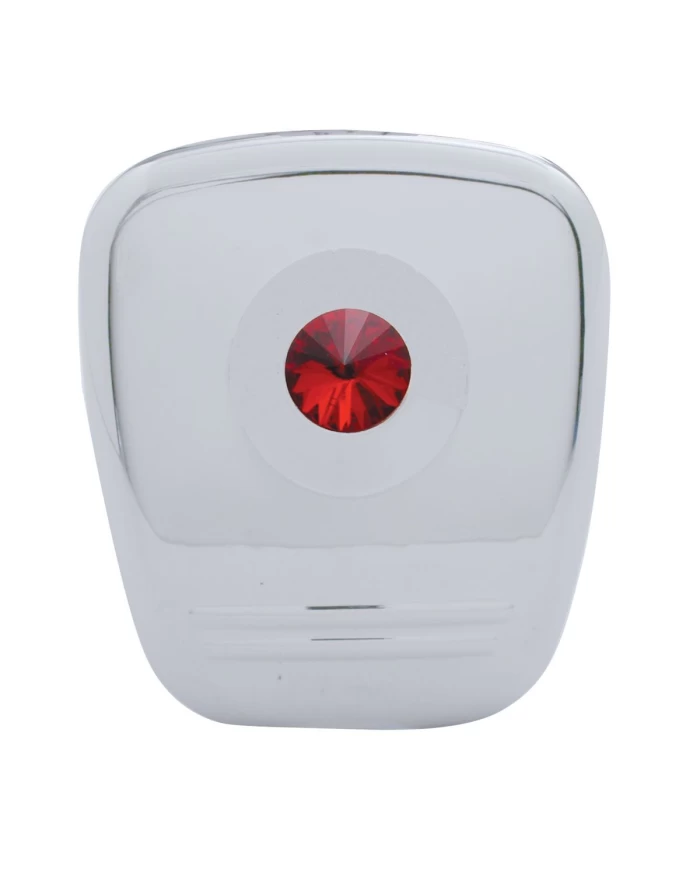 (CARD) CHROME PLASTIC 2006+ PETERBILT DIAGNOSTIC COVER W/ DIAMOND - RED