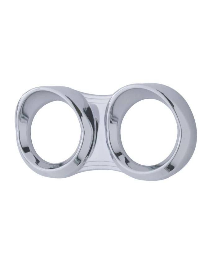 (CARD) CHROME PLASTIC 2006+ PETERBILT HORIZONTAL 2 GAUGE CLUSTER COVER W/ VISOR