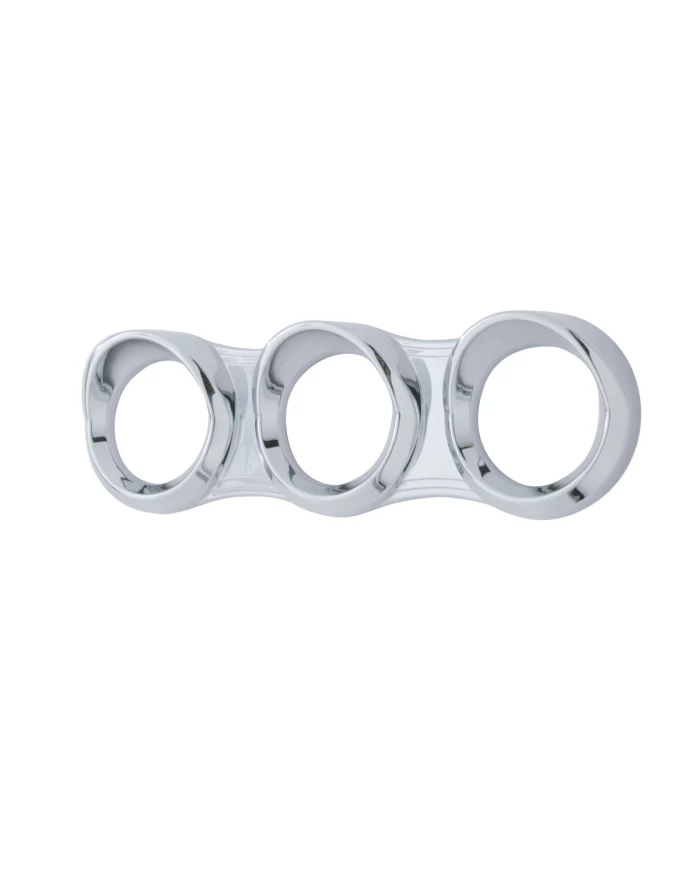 (CARD) CHROME PLASTIC 2006+ PETERBILT 3 GAUGE CLUSTER COVER - HORIZONTAL