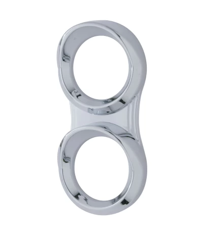 (CARD) CHROME PLASTIC 2006+ PETERBILT VERTICAL 2 GAUGE CLUSTER COVER W/ VISOR (CARD) CHROME PLASTIC 2006+ PETERBILT VERTICAL 2 GAUGE CLUSTER COVER W/ VISOR