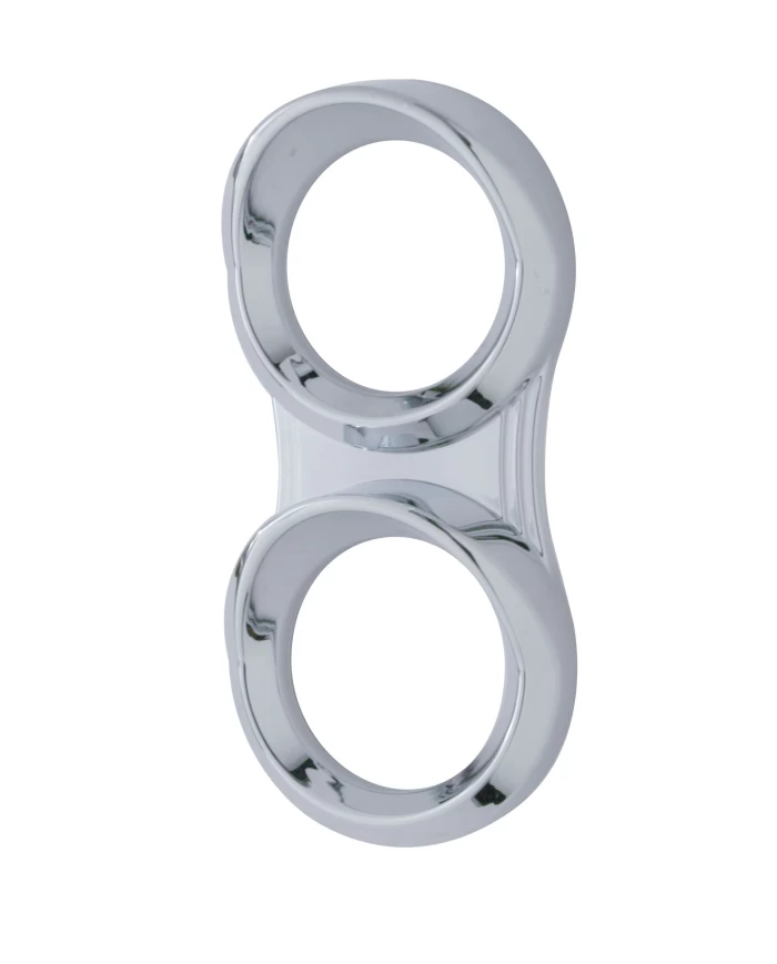 (CARD) CHROME PLASTIC 2006+ PETERBILT VERTICAL 2 GAUGE CLUSTER COVER W/ VISOR