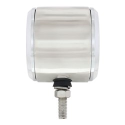 UP31814-Stainless 2.5" Double Face Light With LED Lights & Bezels - Amber & Red LED/Amber & Red Lens