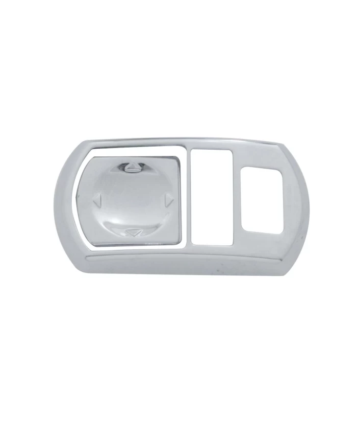 (CARD) CHROME PLASTIC 2006+ KENWORTH DRIVER SIDE REAR VIEW MIRROR SWITCH COVER
