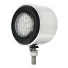 UP31815-Stainless 2.5" Double Face Light With LED Lights & Grommets - Amber & Red LED/Clear Lens