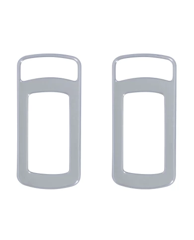 (2/CARD) CHROME PLASTIC KENWORTH ROCKER SWITCH TRIM - OPEN STYLE (2/CARD) CHROME PLASTIC KENWORTH ROCKER SWITCH TRIM - OPEN STYLE