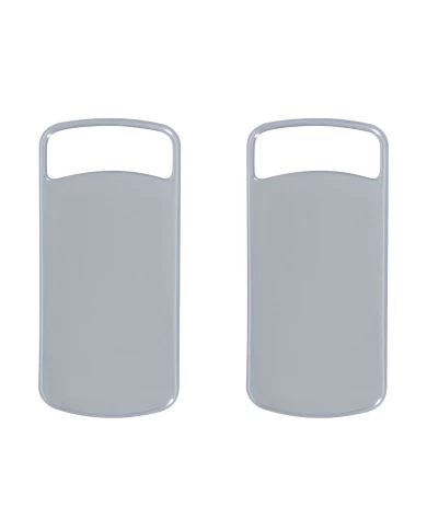 (2/CARD) CHROME PLASTIC KENWORTH ROCKER SWITCH TRIM - BLANK STYLE (2/CARD) CHROME PLASTIC KENWORTH ROCKER SWITCH TRIM - BLANK STYLE