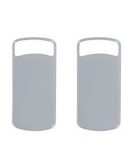 (2/CARD) CHROME PLASTIC KENWORTH ROCKER SWITCH TRIM - BLANK STYLE (2/CARD) CHROME PLASTIC KENWORTH ROCKER SWITCH TRIM - BLANK STYLE