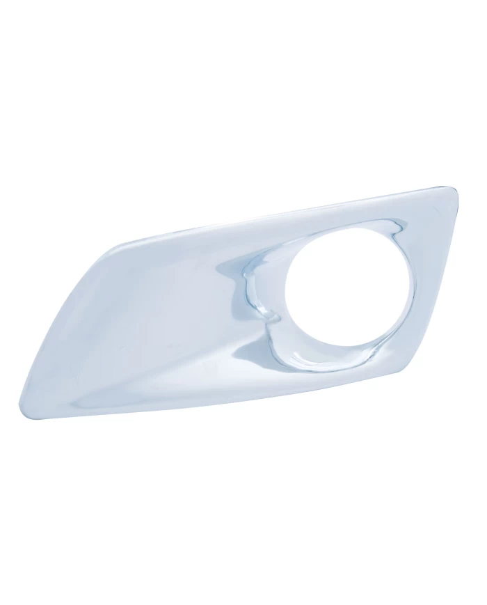 (CARD) CHROME PLASTIC 2007+ KENWORTH T660 FRONT BUMPER LIGHT BEZEL - DRIVER