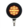 UP31815-Stainless 2.5" Double Face Light With LED Lights & Grommets - Amber & Red LED/Clear Lens