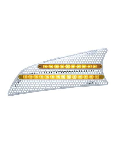 (CARD) CR. PL. 2007+ KW T660 DRIVER SIDE AIR INTAKE W/ 10 AMBER LED 9" & 14 AMBER LED 12" LIGHT BAR - AMBER LENS (CARD) CR. PL. 2007+ KW T660 DRIVER SIDE AIR INTAKE W/ 10 AMBER LED 9" & 14 AMBER LED 12" LIGHT BAR - AMBER LENS