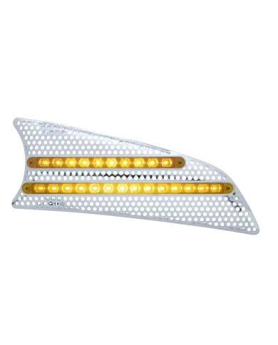 (CARD) CR. PL. 07+ KW T660 PASSENGER SIDE AIR INTAKE W/ 10 AMBER LED 9" & 14 AMBER LED 12" LT BAR - AMBER LENS (CARD) CR. PL. 07+ KW T660 PASSENGER SIDE AIR INTAKE W/ 10 AMBER LED 9" & 14 AMBER LED 12" LT BAR - AMBER LENS