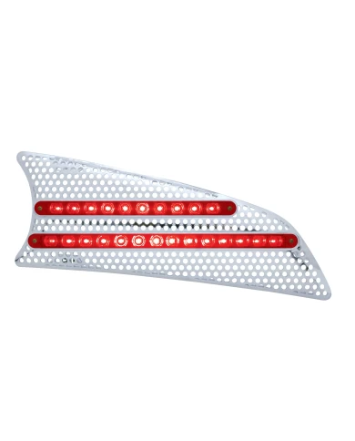 (CARD) CR. PL. 07+ KW T660 PASSENGER SIDE AIR INTAKE W/ 10 RED LED 9" & 14 RED LED 12" LT BAR - RED LENS (CARD) CR. PL. 07+ KW T660 PASSENGER SIDE AIR INTAKE W/ 10 RED LED 9" & 14 RED LED 12" LT BAR - RED LENS