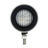 UP31815-Stainless 2.5" Double Face Light With LED Lights & Grommets - Amber & Red LED/Clear Lens