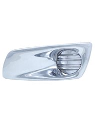 (CARD) CHROME PLASTIC KENWORTH T660 FRONT BUMPER LIGHT BEZEL WITHOUT LIGHT HOLE - DRIVER