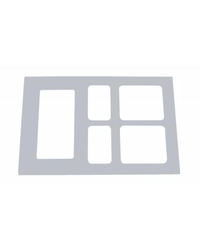 (SKPK) STAINLESS STEEL VOLVO SWITCH PANEL TRIM W/ GAUGE (SKPK) STAINLESS STEEL VOLVO SWITCH PANEL TRIM W/ GAUGE