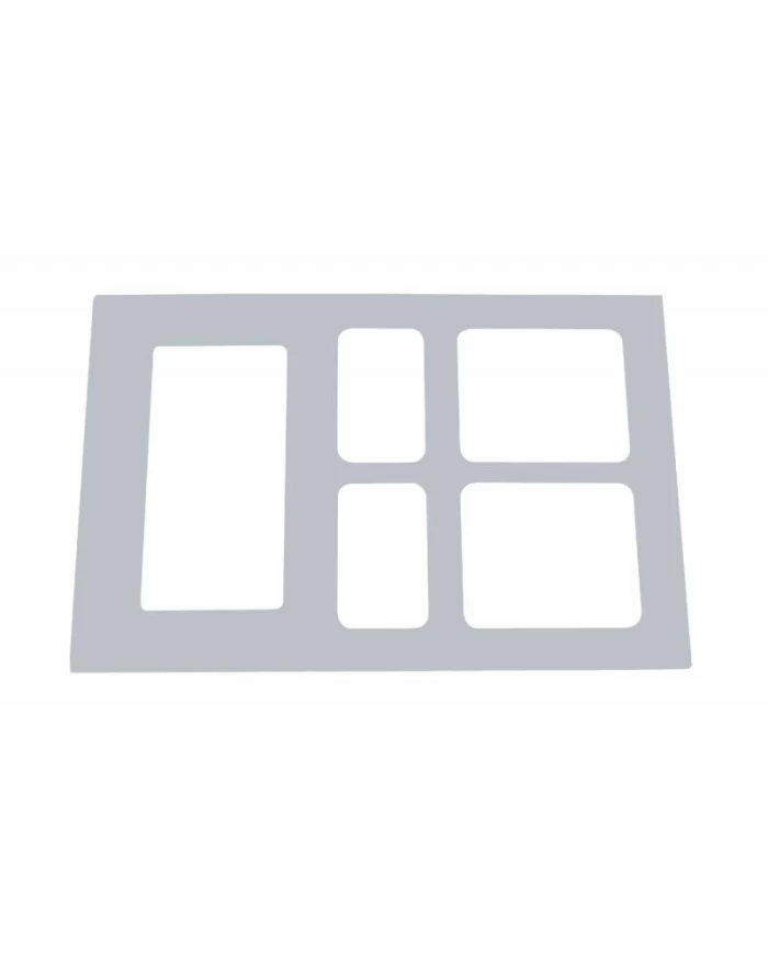 (SKPK) STAINLESS STEEL VOLVO SWITCH PANEL TRIM W/ GAUGE