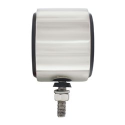 UP31815-Stainless 2.5" Double Face Light With LED Lights & Grommets - Amber & Red LED/Clear Lens