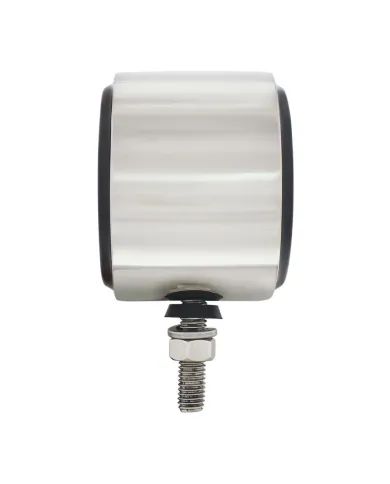 UP31815-Stainless 2.5" Double Face Light With LED Lights & Grommets - Amber & Red LED/Clear Lens